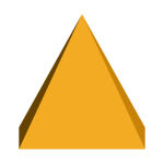 Orange pyramid, geometric shape in Light Language