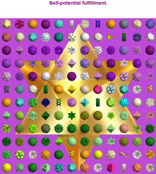 Light Language grid with 144 geometric shapes