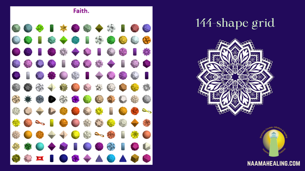 Example for 144-shape grid in Light Language on Faith