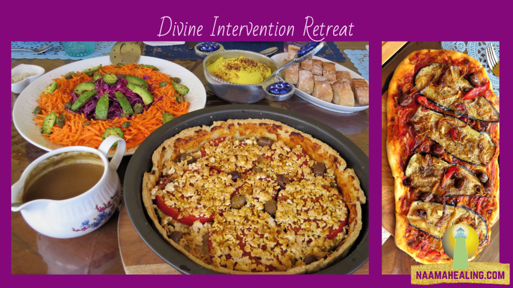 Vegan healthy food at the Divine Intervention retreat