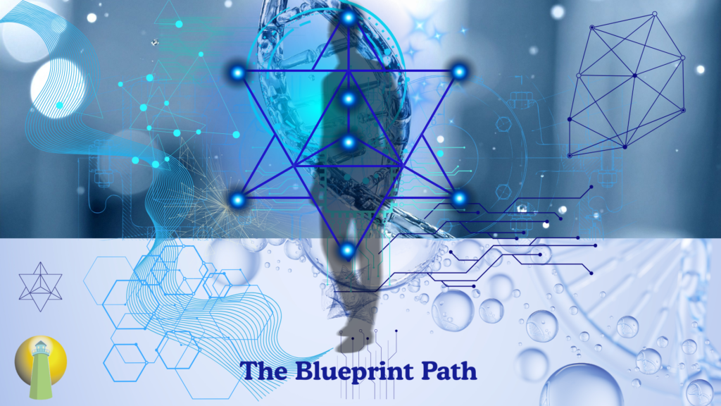 Visual representation of the human Blueprint as the energetic structure shaping patterns, experiences, and life path across all dimensions